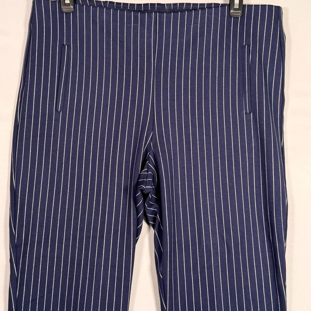 Chicos Pants Womens 3R US 16R Blue Pull On Straight Leg Ankle Stretchy Casual - Picture 2 of 6